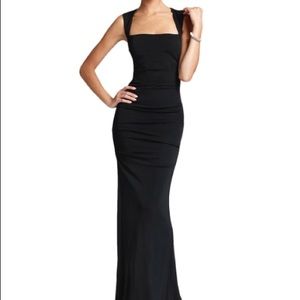 NWT NICOLE MILLER Jersey Sleeveless Formal Gown